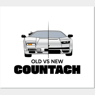 Old VS New Countach Posters and Art